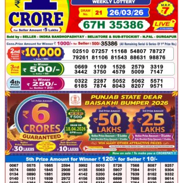 Dear Lottery Result 8PM 26 03 26