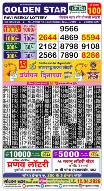 Golden 8:30PM Result 12 04 26
