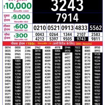 Rajshree Daily 8PM Result 26 05 26