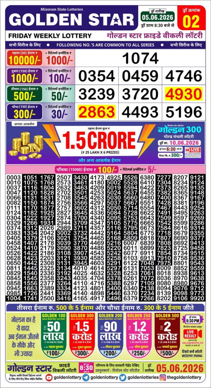 Golden 8:30PM Result 05 06 26