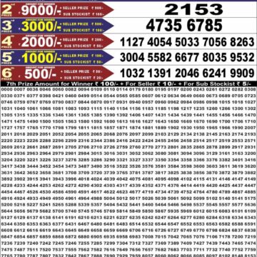 Punjab State Dear 50 Lottery 6:30PM Result 09 06 26