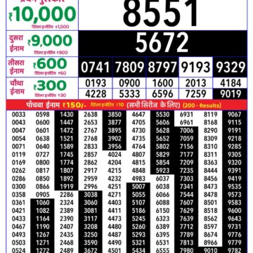Rajshree Daily 8PM Result 12 06 26