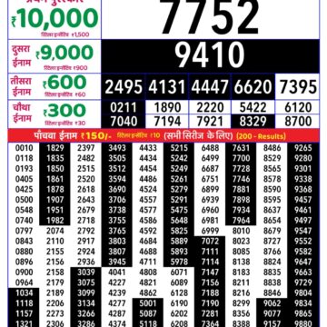 Rajshree Daily 8PM Result 13 06 26