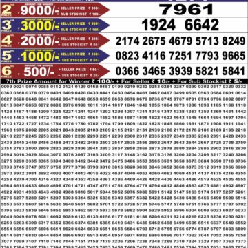 Punjab State Dear 50 Lottery 6:30PM Result 14 06 26