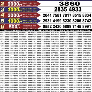 Punjab State Dear 50 Lottery 6:30PM Result 07 07 26