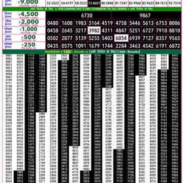 Rajshree 50 Lottery 7:30PM Result 10 07 26