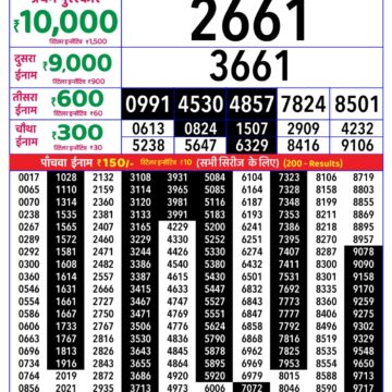 Rajshree Daily 8PM Result 12 07 26