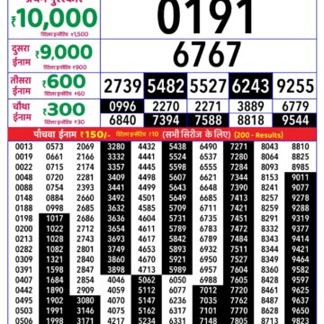 Rajshree Daily 8PM Result 13 07 26