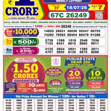 Dear Lottery Result 8PM 18 07 26