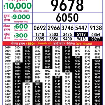 Rajshree Daily 8PM Result 21 07 26