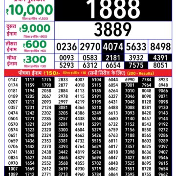 Rajshree Daily 8PM Result 22 07 26