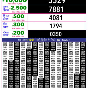 Rajshree 10 Evening 5:40PM Result 23 07 26