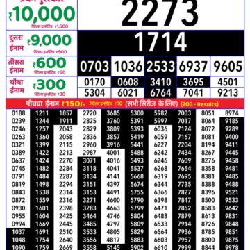 Rajshree Daily 8PM Result 30 07 26