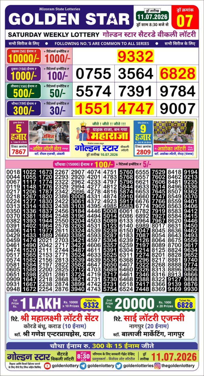Golden 8:30PM Result 11 07 26