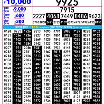 Rajshree Daily 2.25PM Result 19 07 26