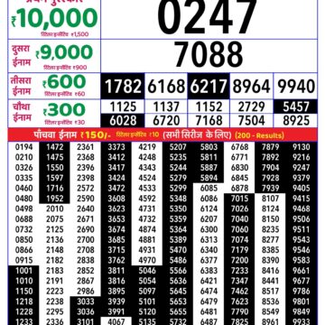 Rajshree Daily 8PM Result 23 07 26