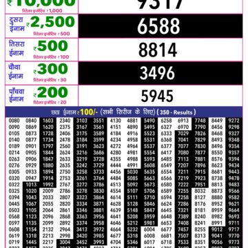 Rajshree 10 Evening 5:40PM Result 29 08 26
