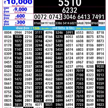 Rajshree Daily 2.25PM Result 10 08 26