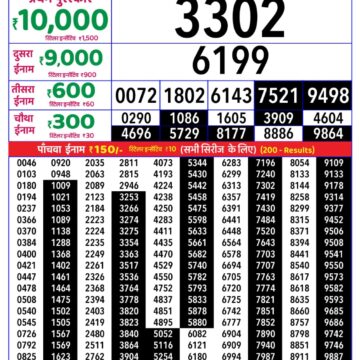 Rajshree Daily 8PM Result 10 08 26