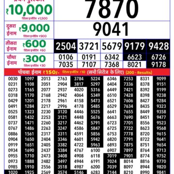 Rajshree Daily 8PM Result 12 08 26