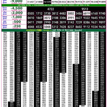 Rajshree 50 Lottery 7:30PM Result 12 08 26
