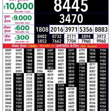 Rajshree Daily 8PM Result 26 08 26