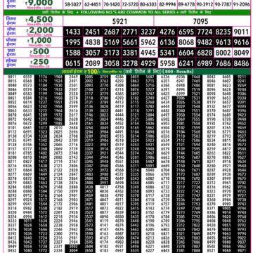 Rajshree 50 Lottery 7:30PM Result 31 08 26