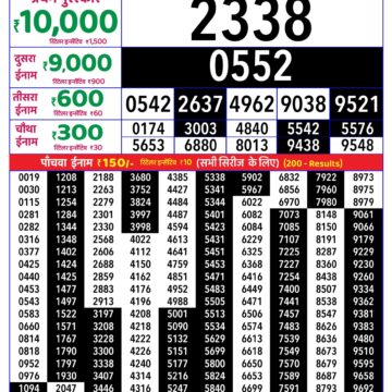 Rajshree Daily 8PM Result 12 09 26