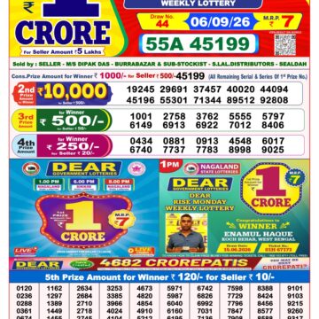 Dear Lottery Result 8PM 06 09 26