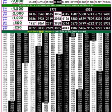 Rajshree 50 Lottery 7:30PM Result 05 09 26