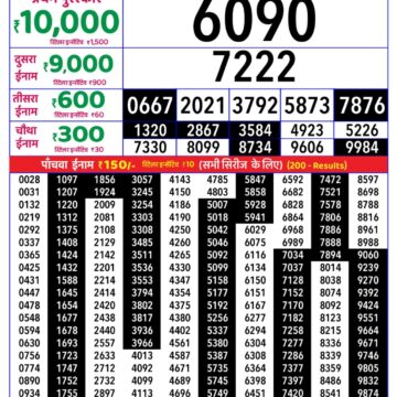 Rajshree Daily 8PM Result 13 09 26