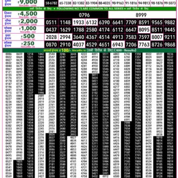 Rajshree 50 Lottery 7:30PM Result 13 09 26