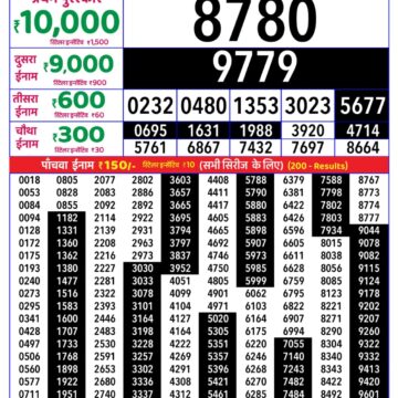 Rajshree Daily 8PM Result 16 09 26