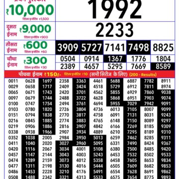Rajshree Daily 8PM Result 19 09 26