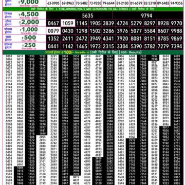 Rajshree 50 Lottery 7:30PM Result 19 09 26