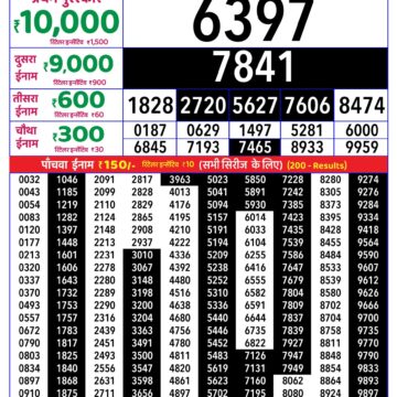 Rajshree Daily 8PM Result 06 09 26