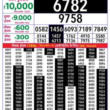 Rajshree Daily 8PM Result 08 10 26