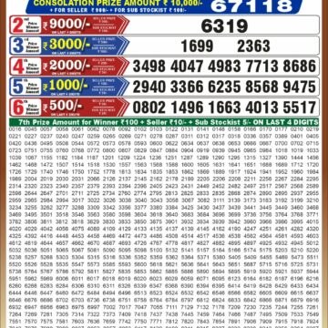 Punjab State Dear 50 Lottery 6:30PM Result 17 10 26